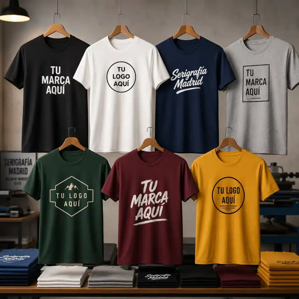 Formato para imprimir camisetas: guía clave Camiseta personalizada para negocios con logo estampado en serigrafia en Madrid