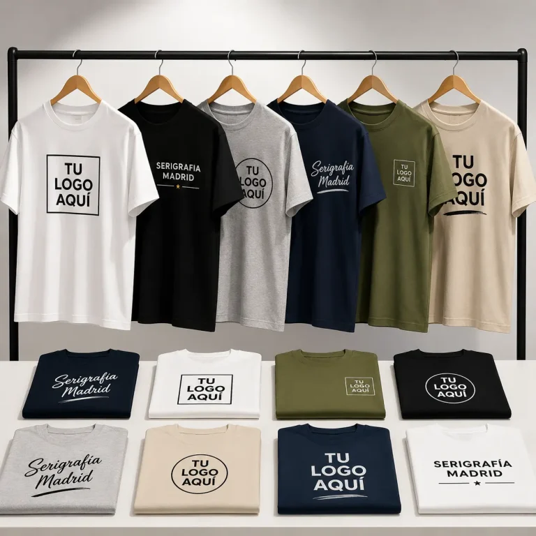 Camiseta blanca personalizada con impresión de logo