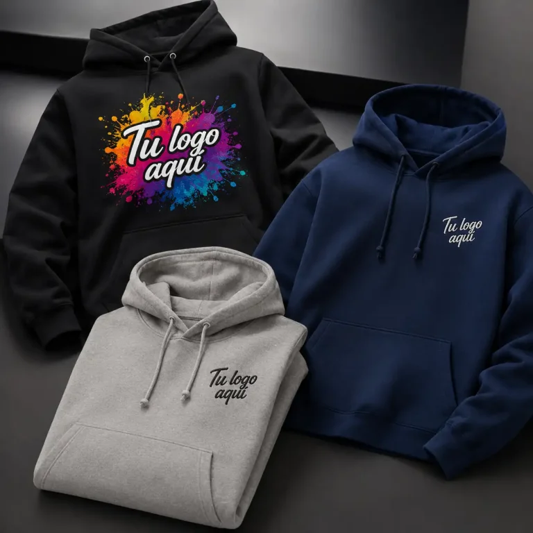 Sudadera personalizada con logo estampado en Madrid