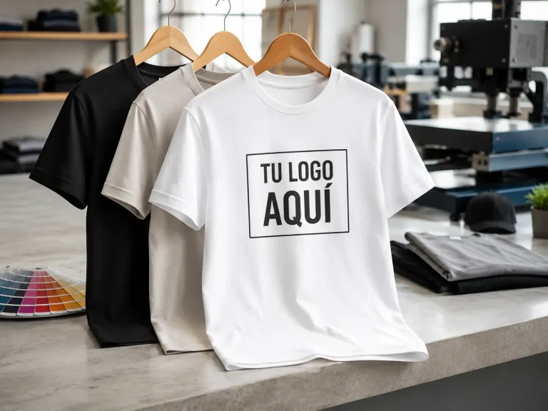 Camiseta para empresas con logo para eventos y ferias