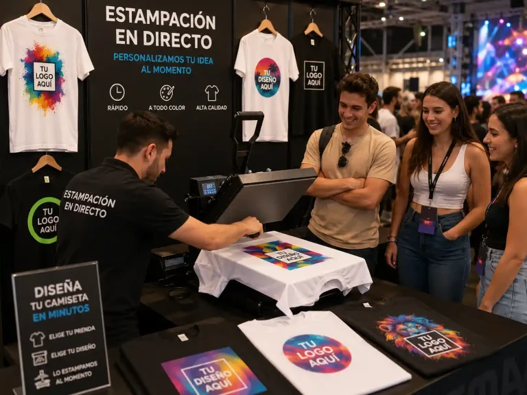 Camisetas personalizadas en directo para eventos de marca